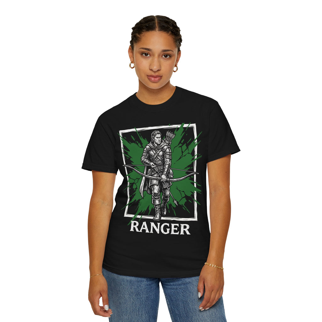 Ranger Class T-Shirt | D&D Archery & Survival Gift | Unisex Comfort Colors® 1717 Male Design