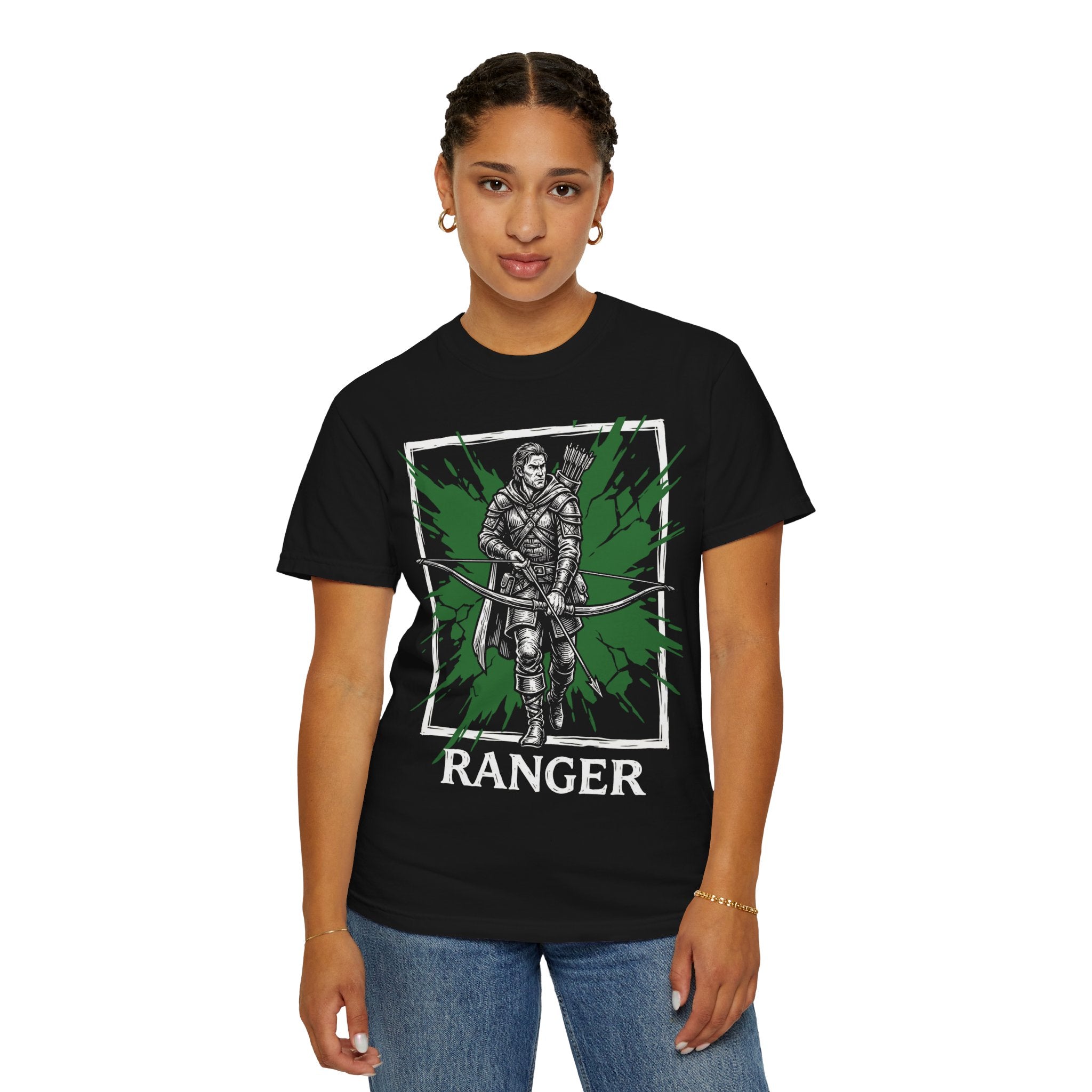Ranger Class T-Shirt | D&D Archery & Survival Gift | Unisex Comfort Colors® 1717 Male Design