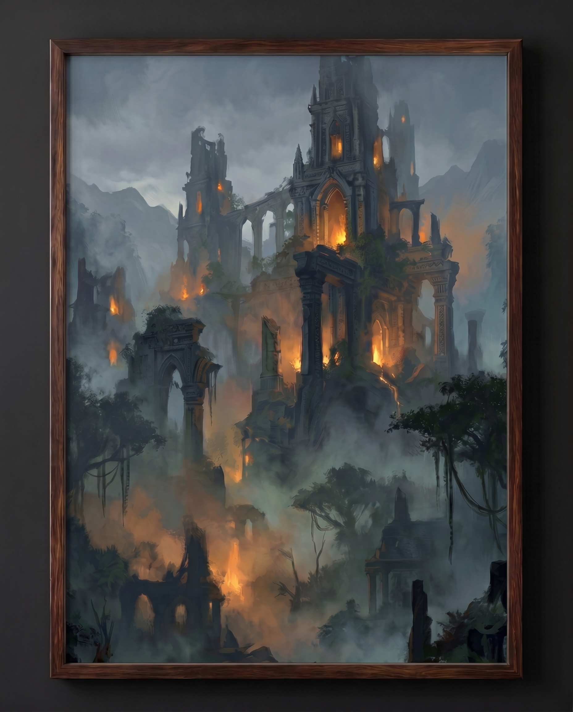 The Fallen Sanctum — Dark Fantasy Art Print