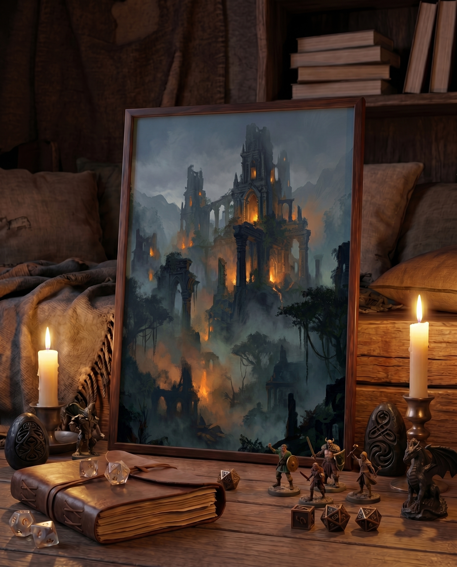 The Fallen Sanctum — Dark Fantasy Art Print