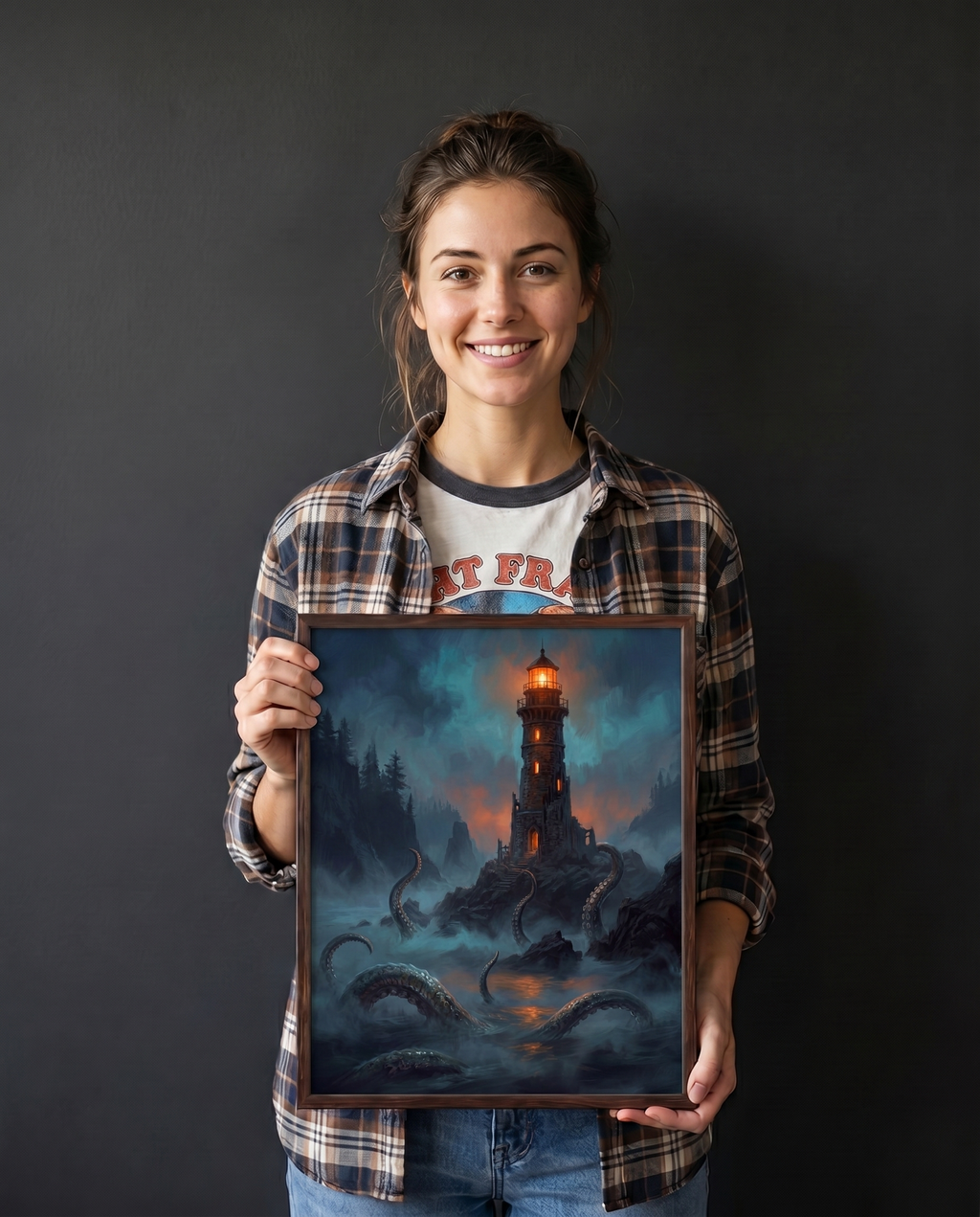 The Kraken's Light — Dark Fantasy Art Print