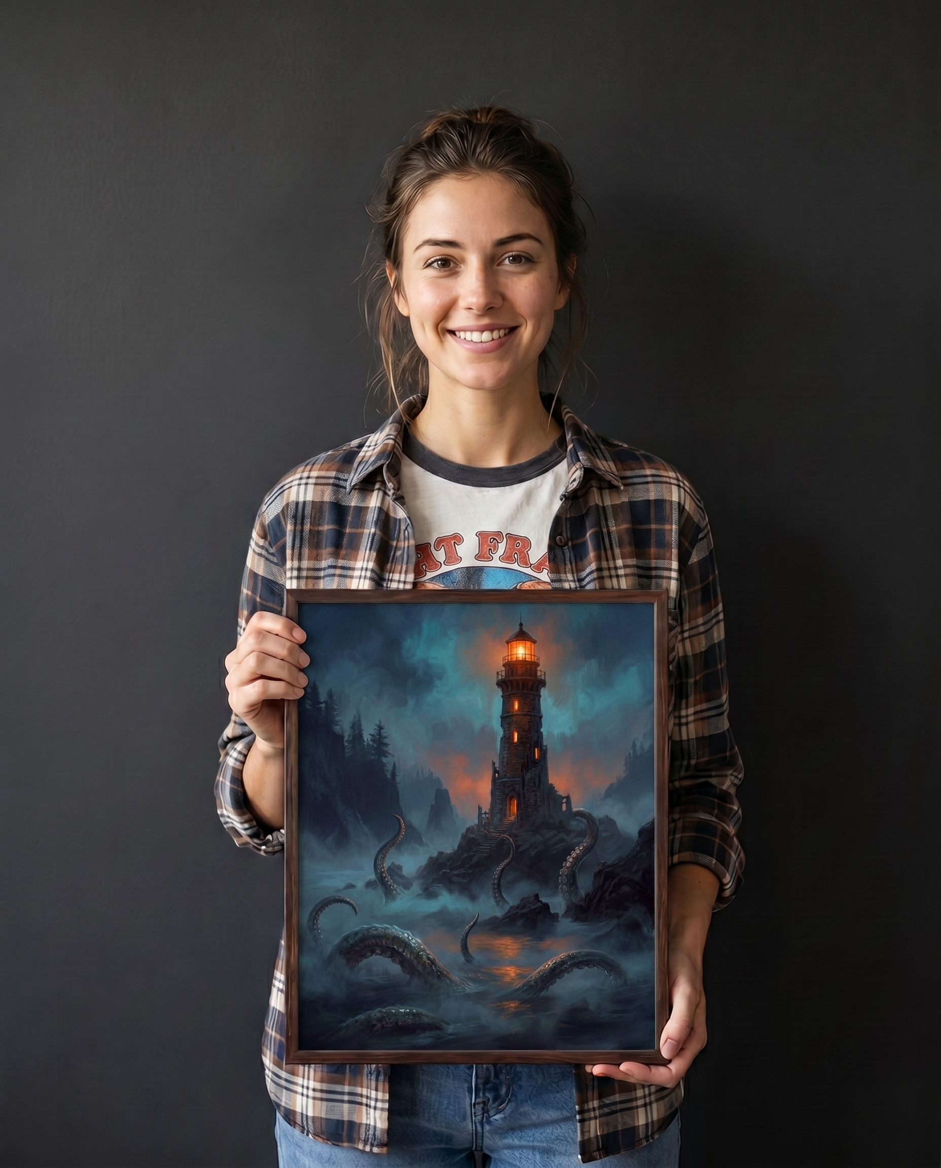 The Kraken's Light — Dark Fantasy Art Print