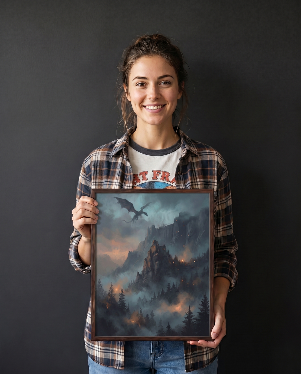 Dragon's Siege — Dark Fantasy Art Print