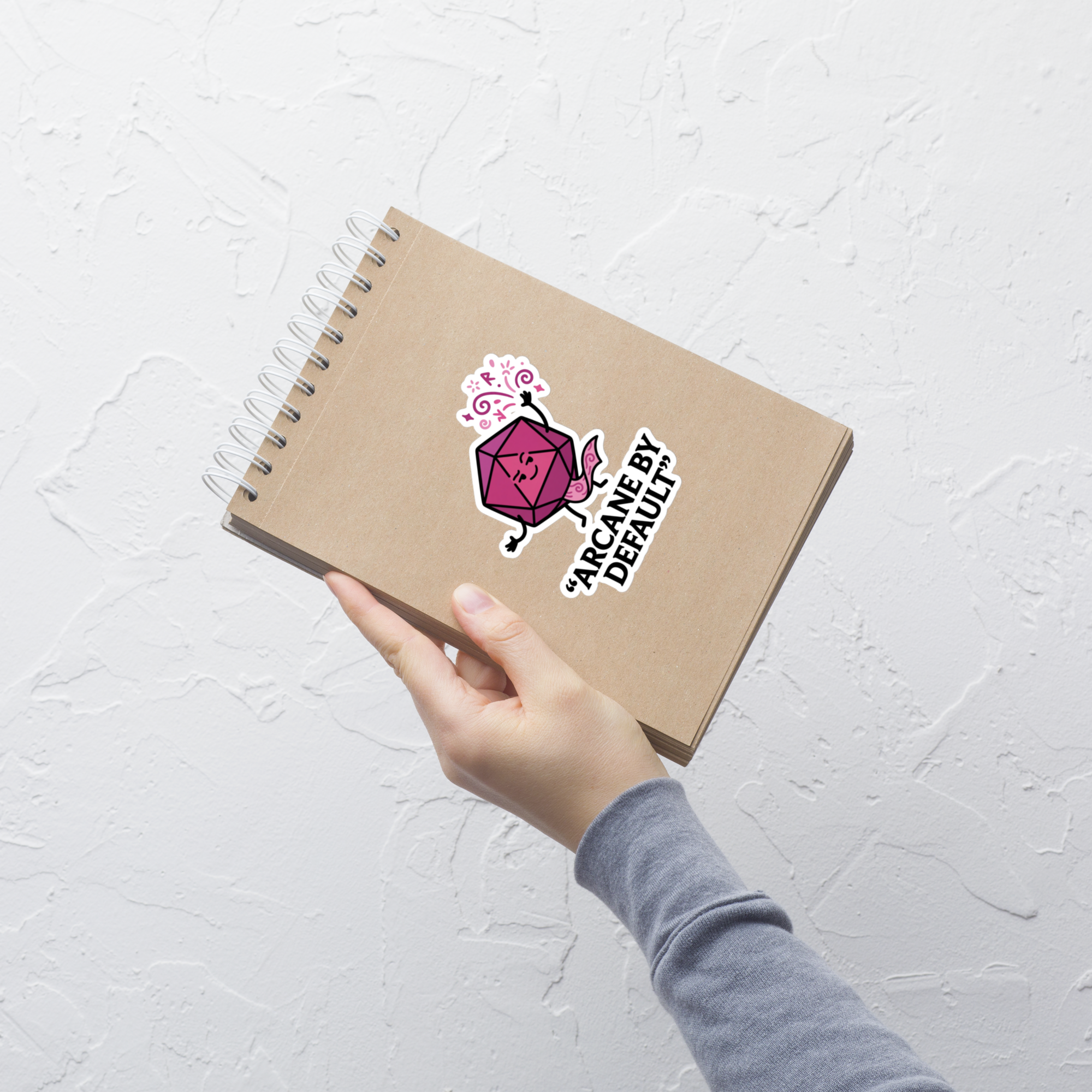 Arcane by Default Sticker | Funny Sorcerer D20 RPG Vinyl Decal