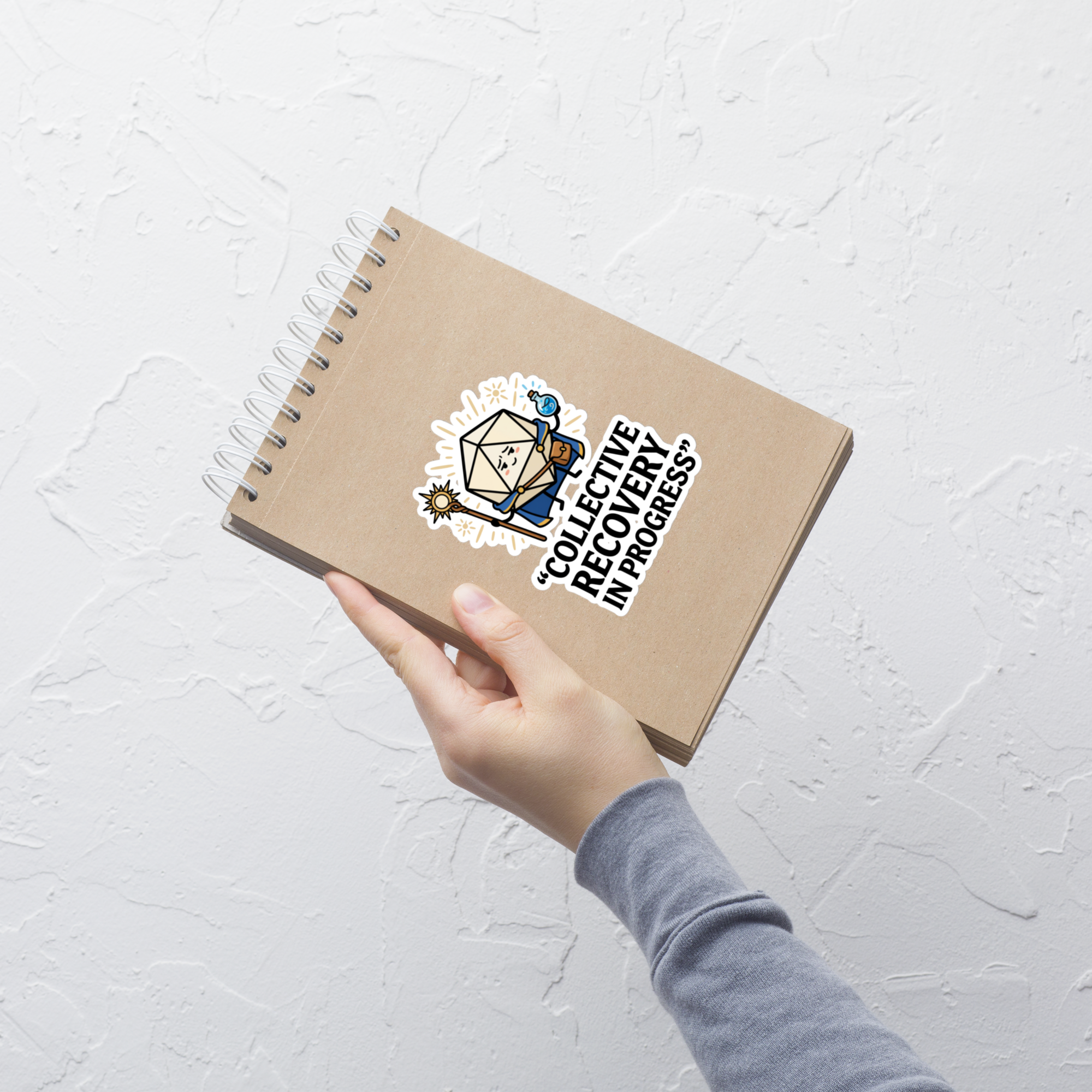 Collective Recovery in Progress Sticker | Funny Cleric D20 RPG Vinyl Decal
